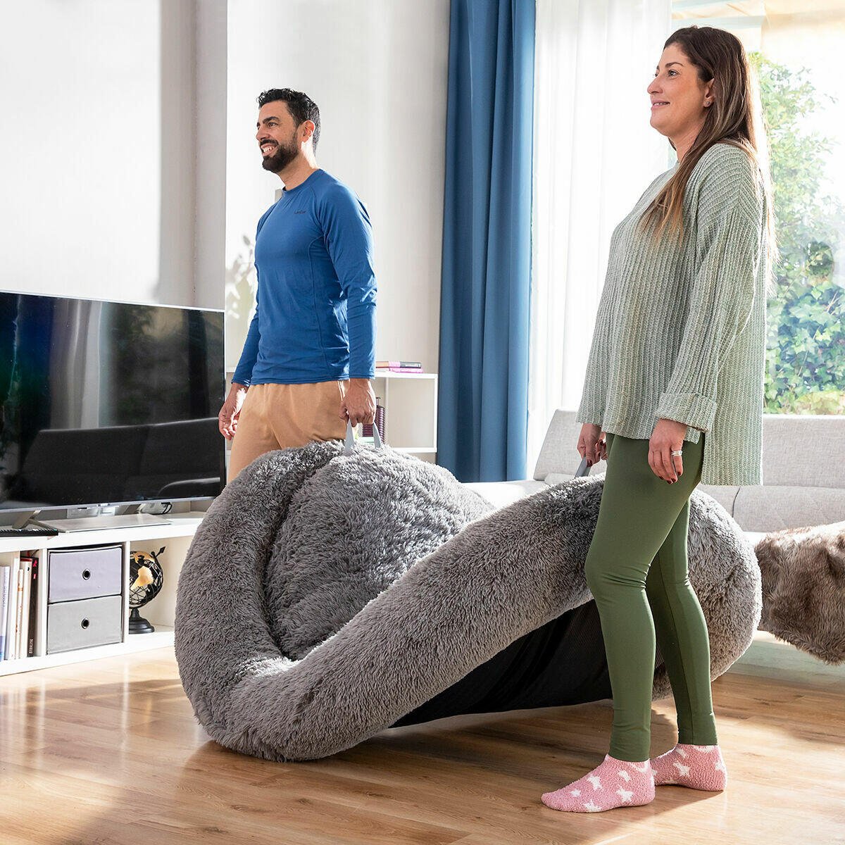 Cama de Perro para Humanos | Human Dog Bed XXL InnovaGoods Grey - Nemessis Shop®
