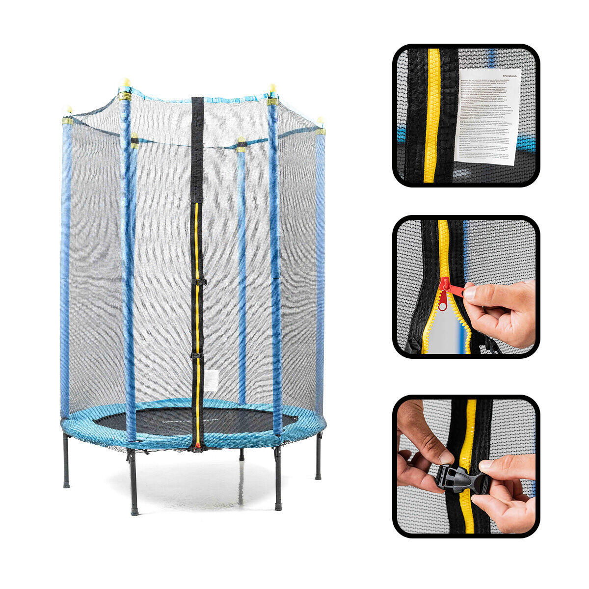 Cama Elástica Infantil con Red de Seguridad Zuply