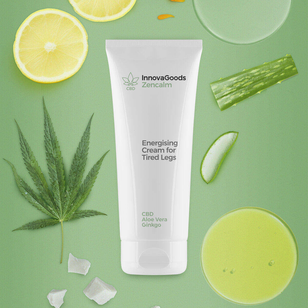 Crema para Piernas Cansadas Energizante CBD Zencalm 200 ml