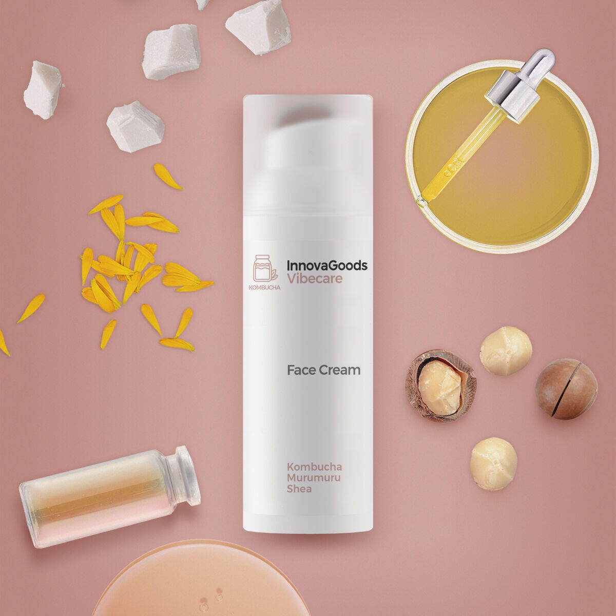 Crema Facial Hidratante Kombucha Vibecare 50 ml