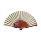 Gold Paisley print Boho 23cm fan