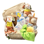 Cesta Regalo Bebé Espumosa | Canastilla Sebamed con Peluche Musical
