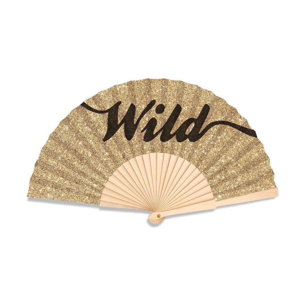 Wild Champagne Glitter 23cm fan