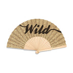 Wild Champagne Glitter 23cm fan