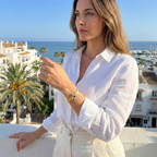 Brazalete Rígido Ave Fénix con Cristal Zafiro – 100% Acero Bañado en Oro 18K