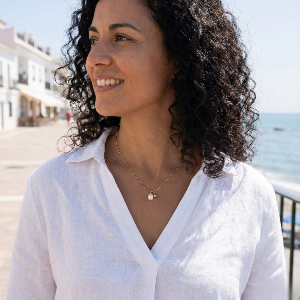Collar Radiance con Perla d'Eau Douce