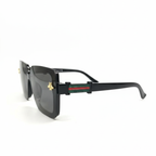 Gafas de Sol Cuadradas Elegantes - Detalle de Abeja en Acero Chapado en Oro de 18K
