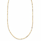 Collar de Acero Chapado en Oro 18K con Cadena de Barras Delgadas