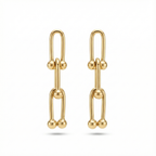 Aretes de Imperdible Dorado – 100% Acero Inoxidable
