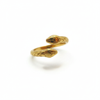 Anillo de Serpiente Ajustable - 100% Acero Bañado en Oro de 18K