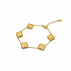 Pulsera Flora de Acero Inoxidable Oro – Diseño Exclusivo