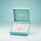 Collar con Lazos y Circonitas 100% Acero Bañado en Oro 18K