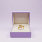 Anillo Ajustable "Clavo Rebeldía" con Circonitas – Acero Bañado en Oro de 18K