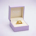 Anillo Ancho Calado tipo Encaje 100% Acero Bañado en Oro 18K