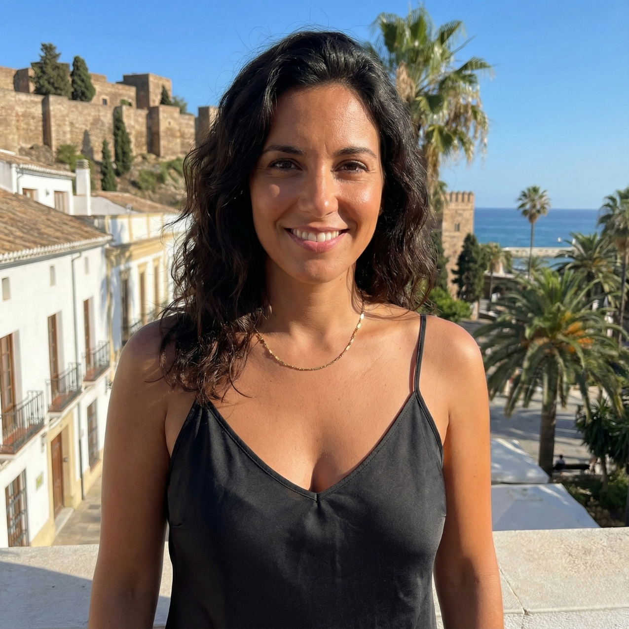 Collar de Acero Chapado en Oro 18K con Cadena de Barras Delgadas