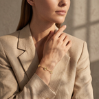 Pulsera Flora de Acero Inoxidable Oro – Diseño Exclusivo