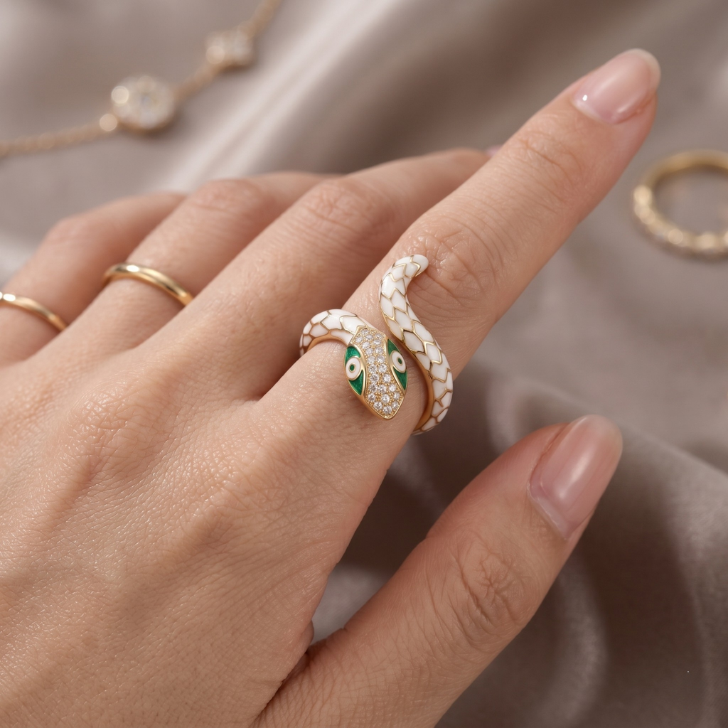 Anillo Serpent Blanc