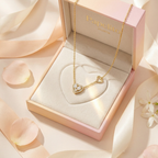 Collar L'Amour Doré - Destellos de Cristal y Oro