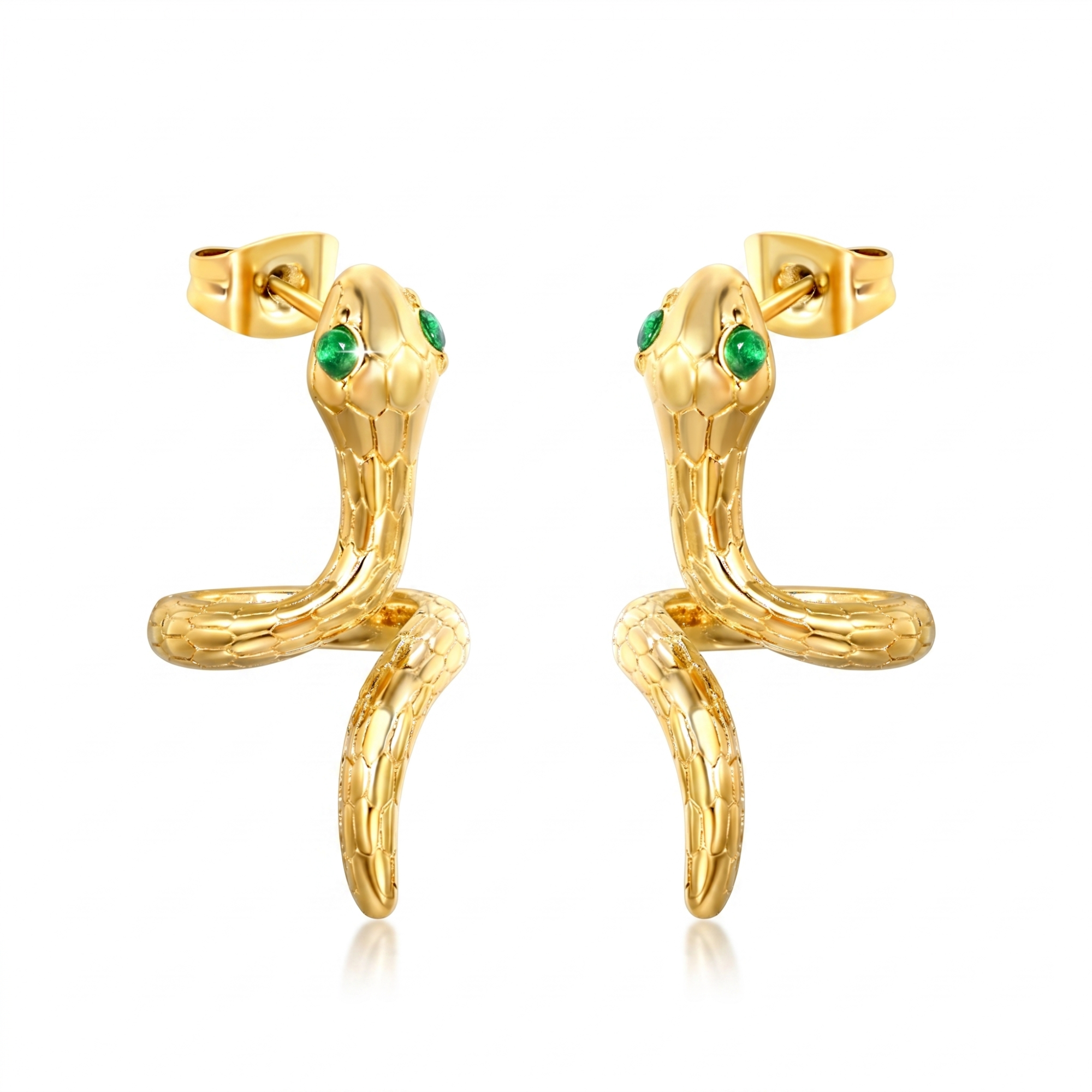 Pendientes Esculturales 'Serpent Doré'