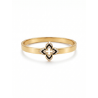 Brazalete Rígido Fleur Noire & Pavé Éclat