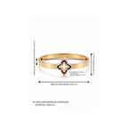 Brazalete Rígido Fleur Noire & Pavé Éclat