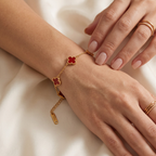 Pulsera Fleur de Rubis Éternelle