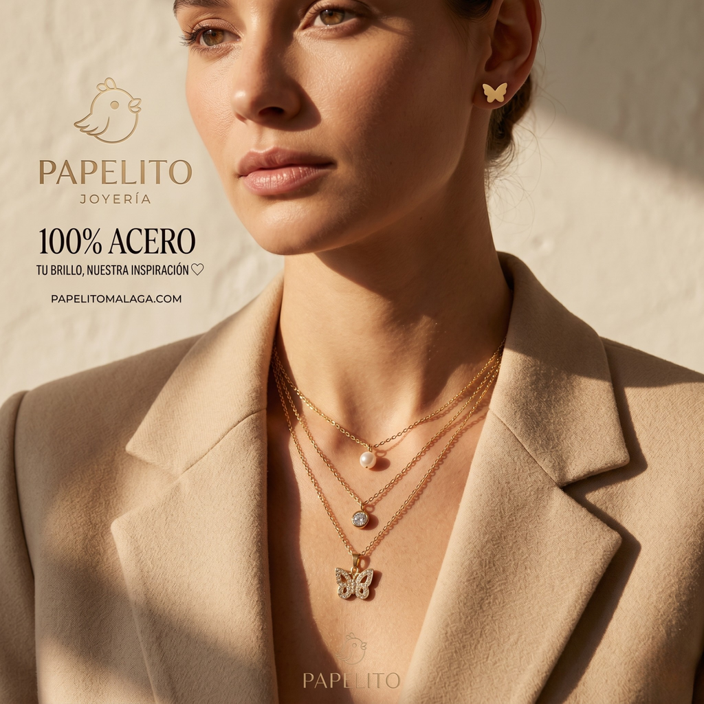 Set de Joyería Le Papillon Perlé Layered Shimmer