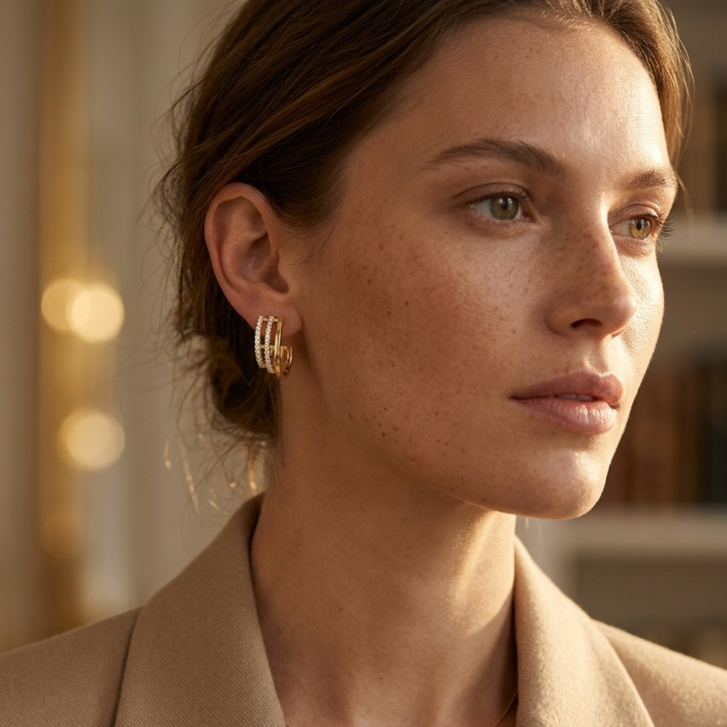 Pendientes L’Éclat Triomphal Pavé Multi-Hoop