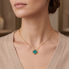 Collar Trèfle d'Émeraude