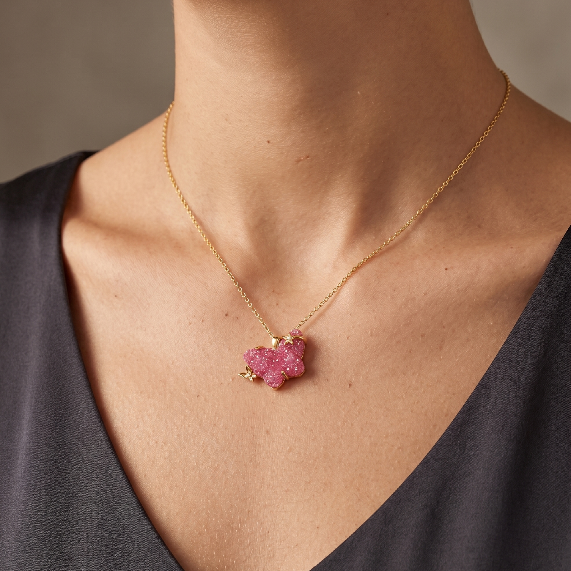 Collar Papillon de Cristal