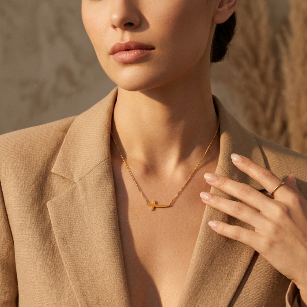 Collar La Croix Incurvée Pure Minimalist