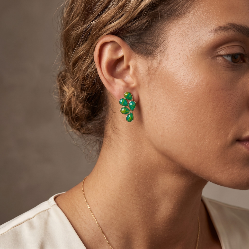 Pendientes Riviera Vert Lumière
