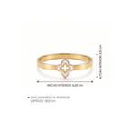 Brazalete Rígido Fleur Blanche & Pavé Éclat