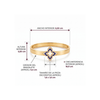 Brazalete Aura Florale Bleu Minuit Couture