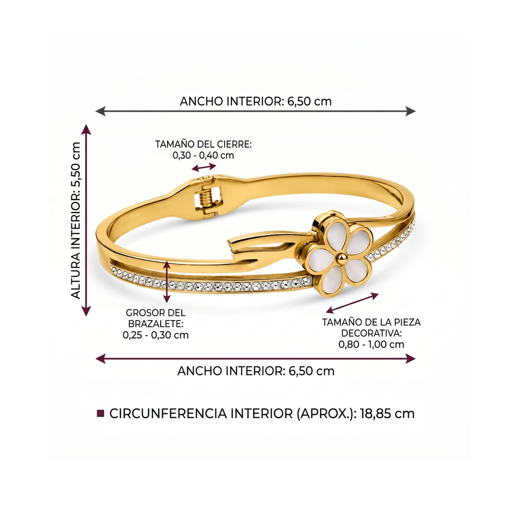 Pulsera Silueta Flor de Radiance