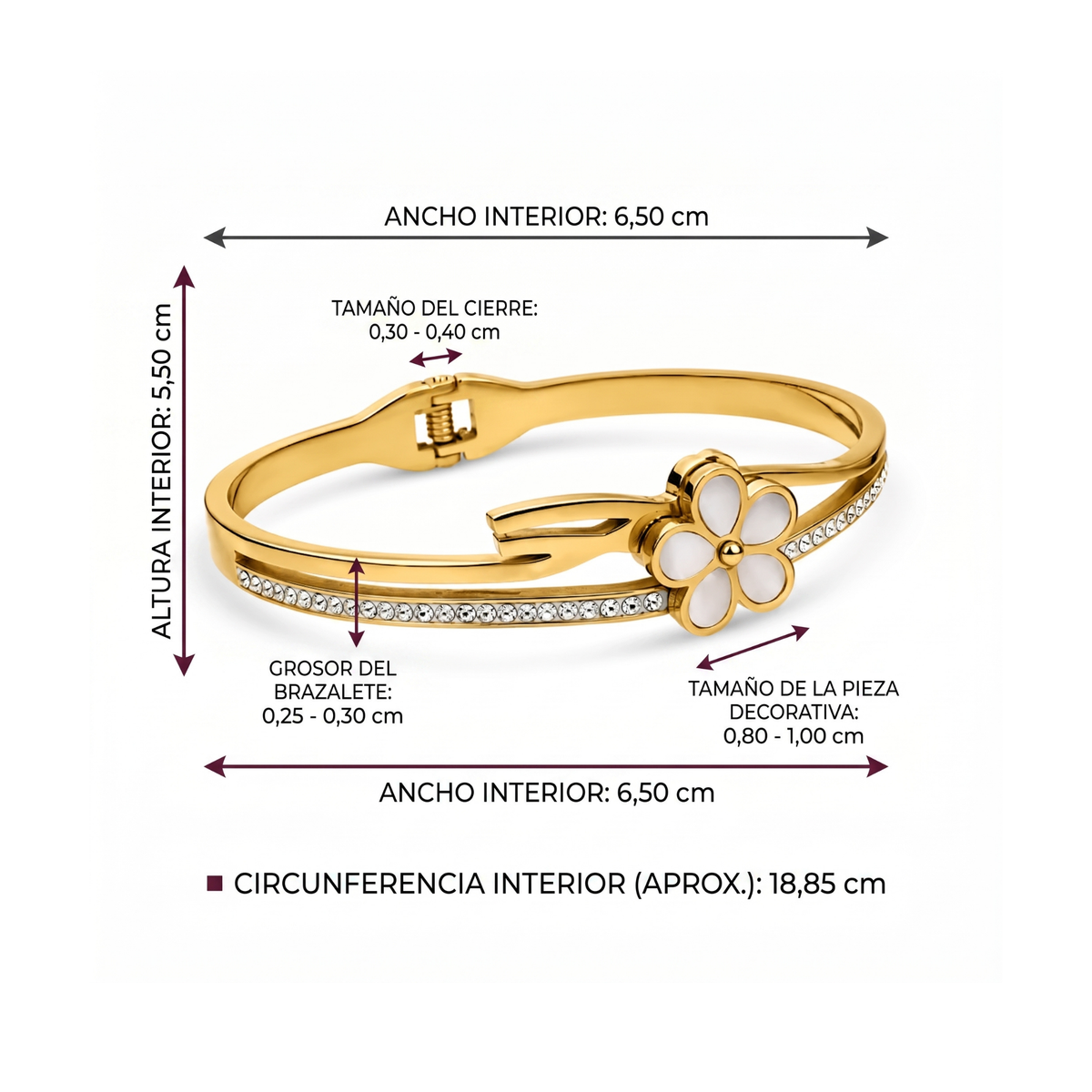 Pulsera Silueta Flor de Radiance