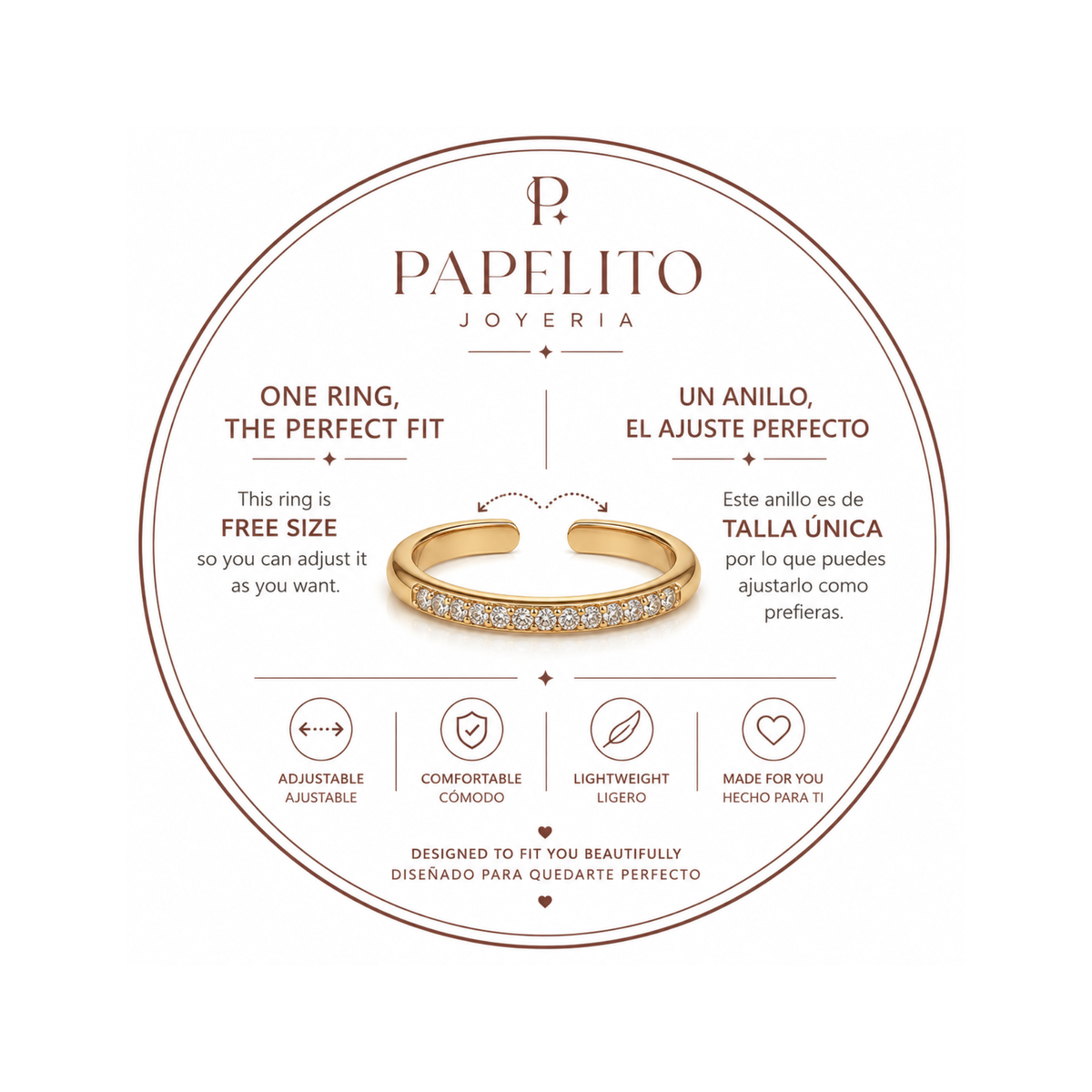 Pulsera y Anillo Jardin Rose