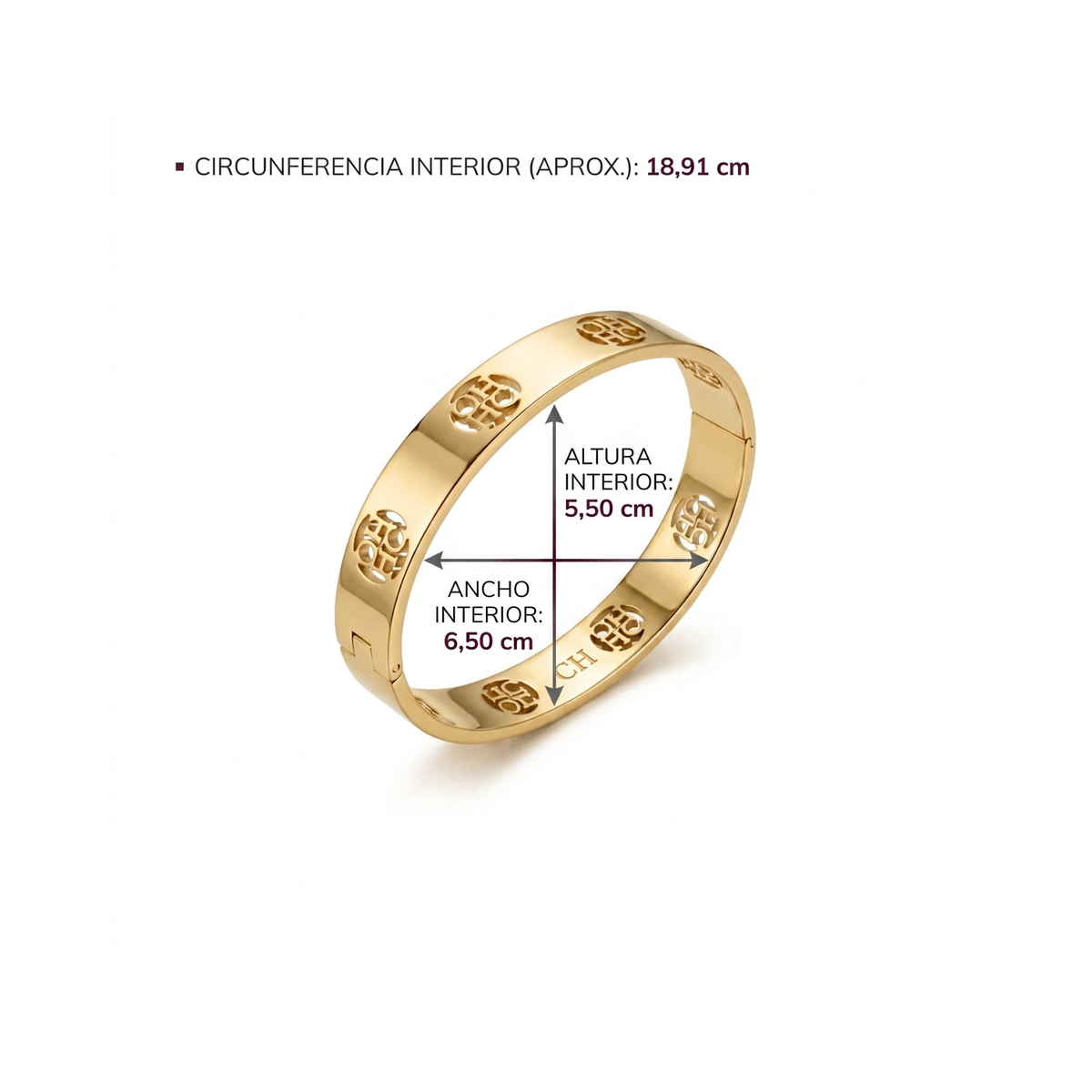 Pulsera Rígida Emblème Doré