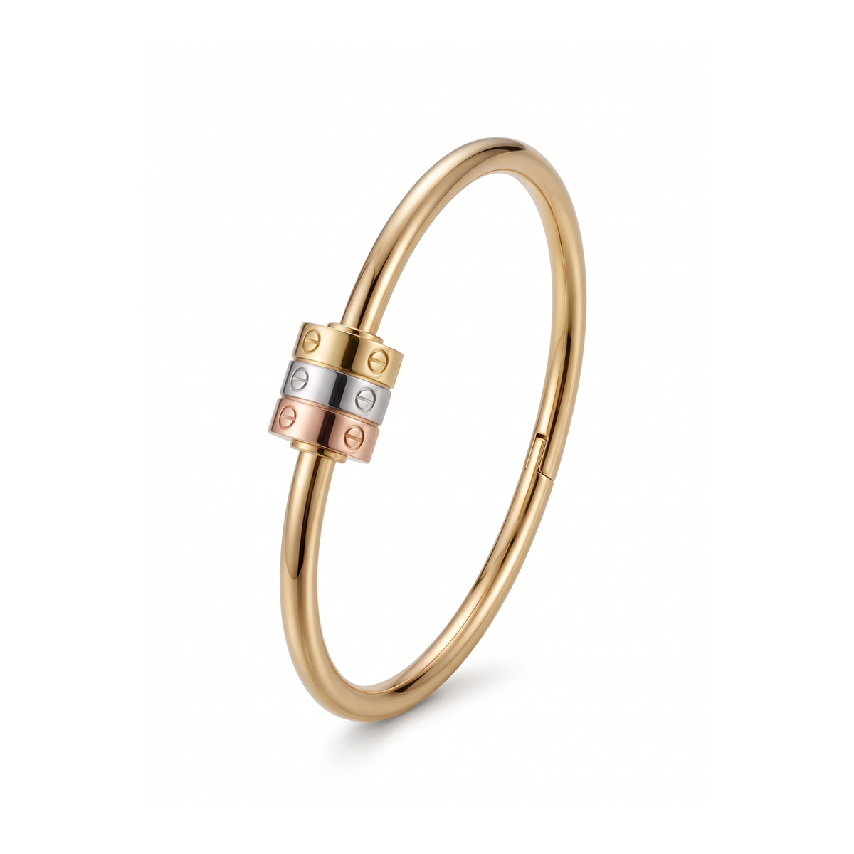 Brazalete Bangle L'Aura Tri-Gold Éclat