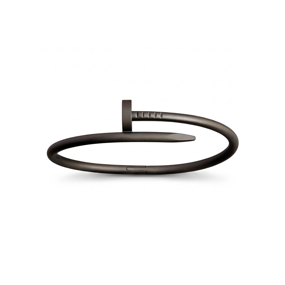 Pulsera Diseño Clavo Ajustable - 100% Acero Bañado en Rodio Negro