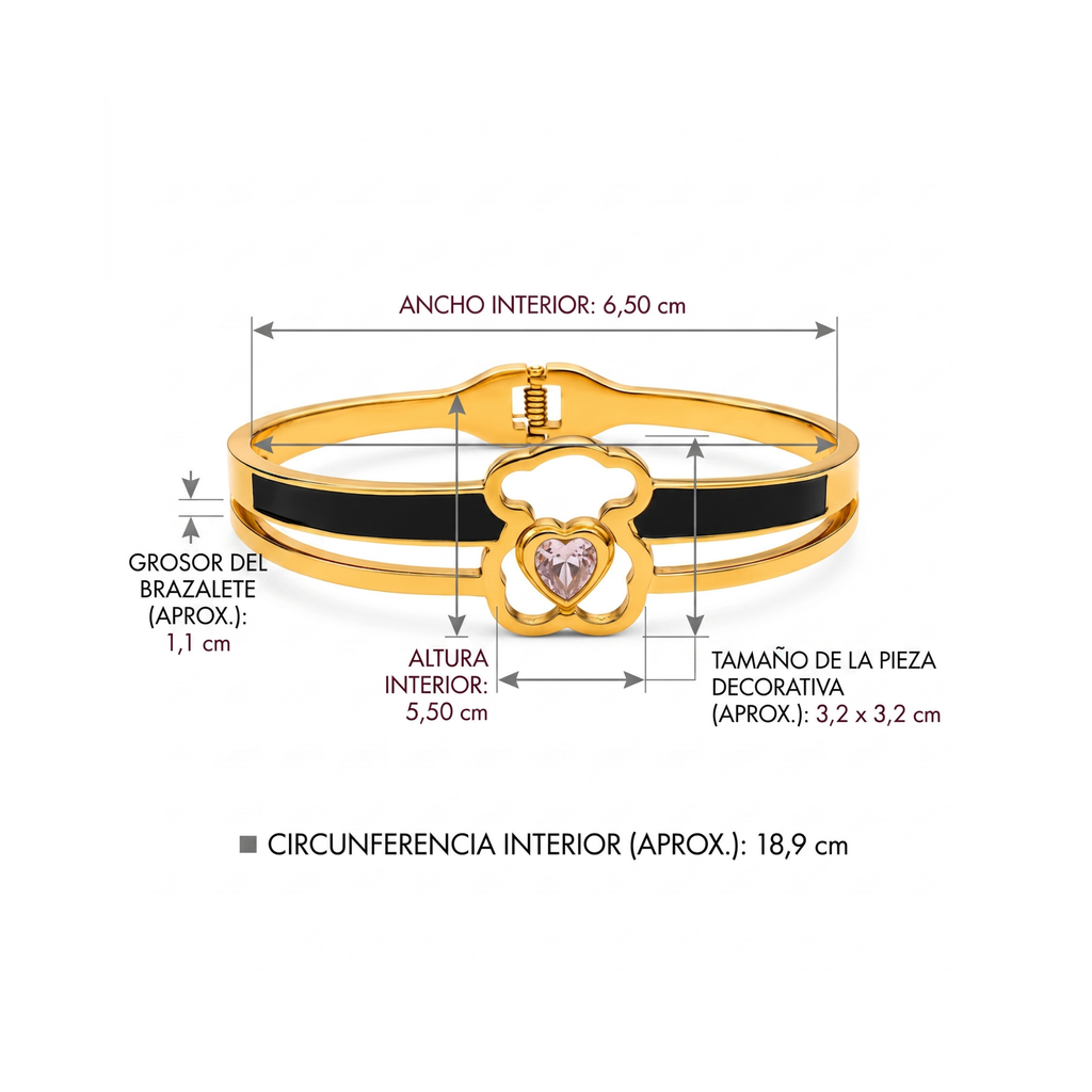 Pulsera Coeur Éternel Onyx