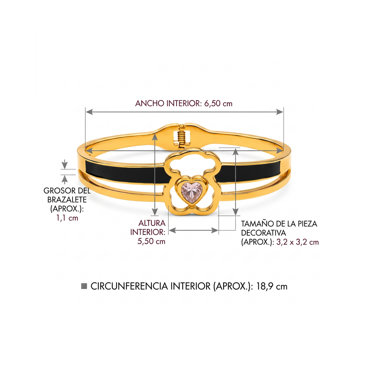 Pulsera Coeur Éternel Onyx