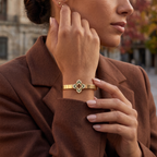 Brazalete Rígido Fleur Émeraude & Pavé Royale