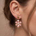Pendientes Fleur Rose Pearl