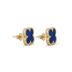 Pendientes Alhambra Bleu Étoile con Perfilado Doré