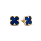 Pendientes Alhambra Bleu Étoile con Perfilado Doré