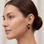 Pendientes Trèfle Noir Cascade