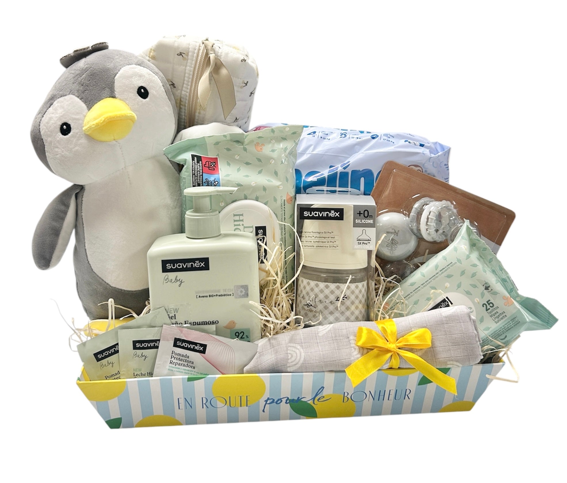 Canastilla Regalo Nacimiento Baby Pingüino | Canastilla Suavinex