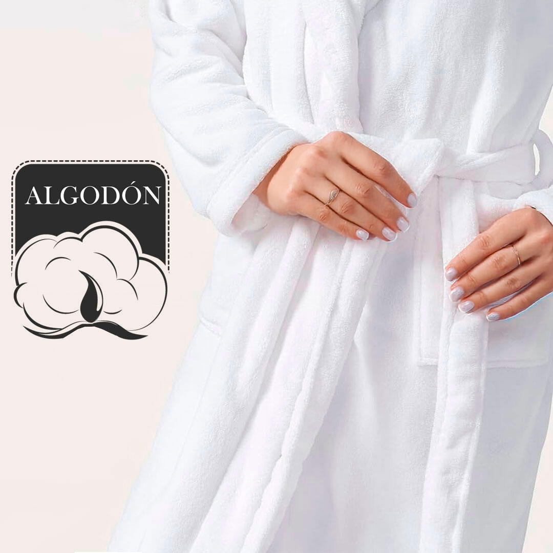 Albornoz femenino extra suave y de alta absorción - Nemessis Shop®