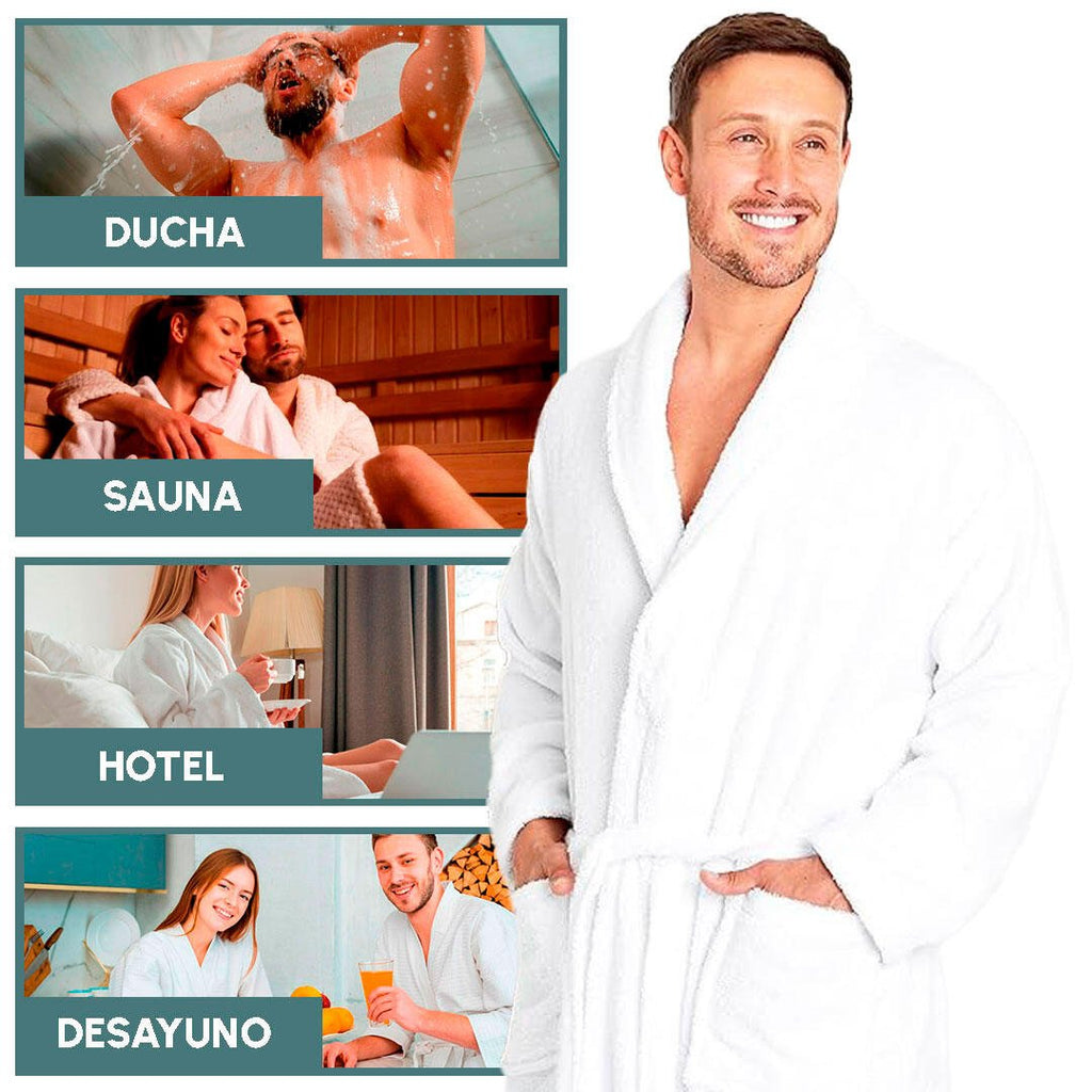 Albornoz masculino extra suave y de alta absorción - Nemessis Shop®